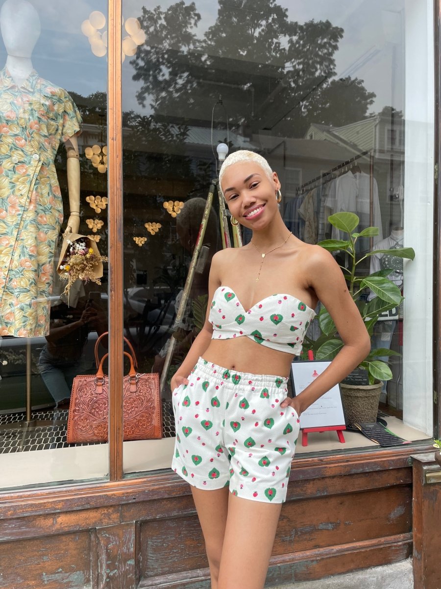 Strawberry Summer Criss - Cross Bra Top - Made X Hudson