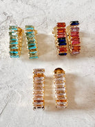 18k Gold Filled CZ Baguette Earrings - Made X Hudson