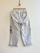 Fan Quilt Block Applique Chinos | Navy and Vintage Florals (Reworked) - Made X Hudson
