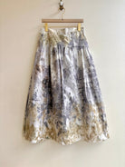 "Petunia" Dusky Lavender Eco-Printed Bell Skirt (Reworked) - Made X Hudson