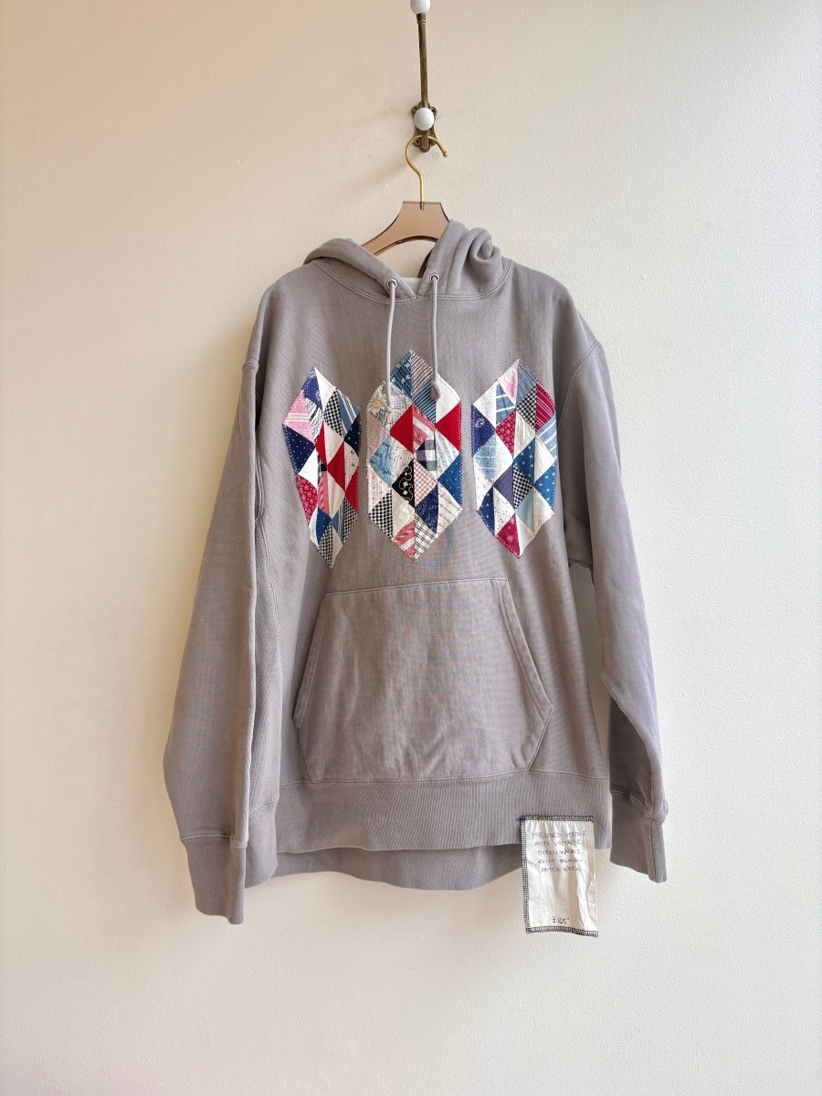 Stone Ocean Quilt Block Hooded Sweatshirt (Reworked) - Made X Hudson