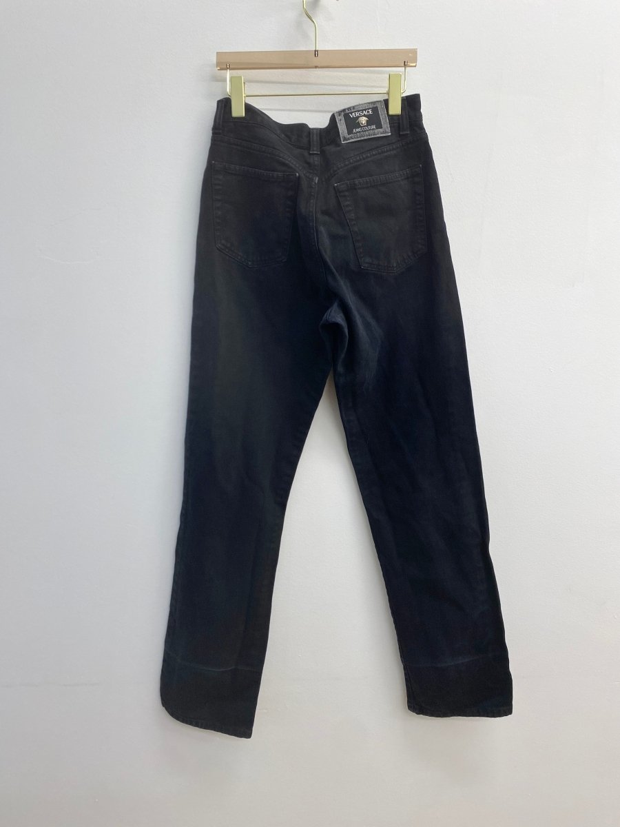 Versace Jeans Couture | Black Denim Straight Leg Pants (Vintage) - Made X Hudson