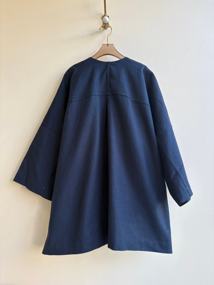 Navy Hemp - Cotton Canvas Chore Jacket - Made X Hudson