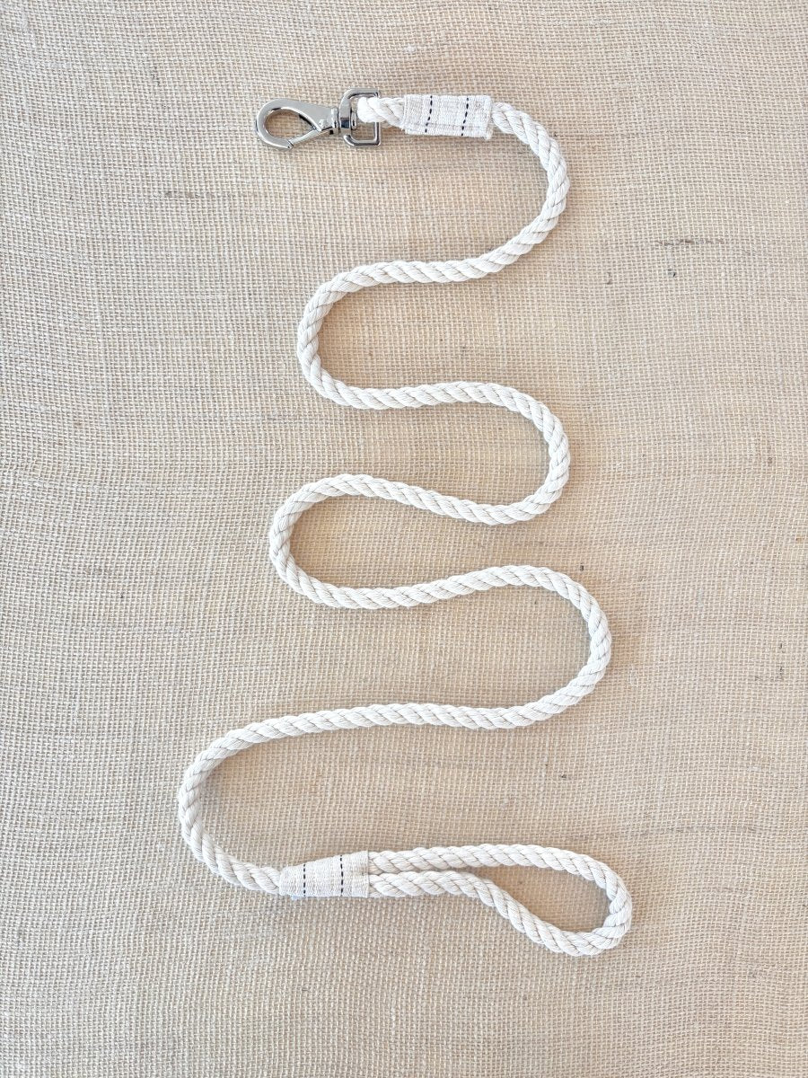 Dog Leash in White Cotton Rope - Made X Hudson