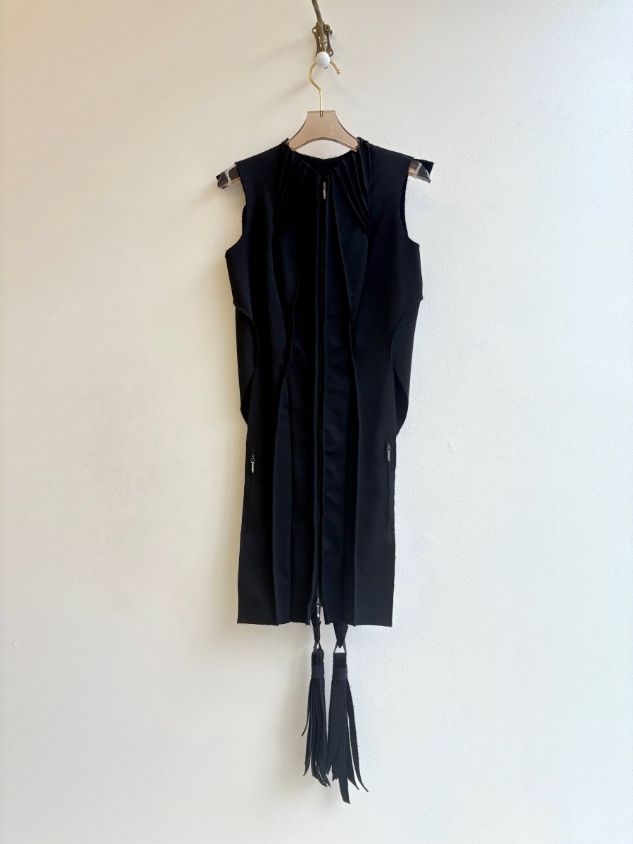 Sun Bird Vestment Sculpture Top in Midnight Black - Made X Hudson