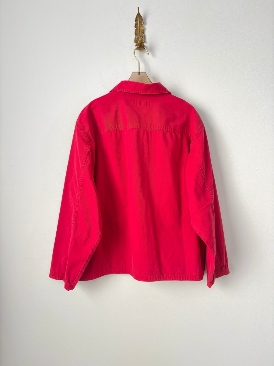 Cherry Multi - Pocket Patched Cotton Shirtjacket (Reworked) - Made X Hudson