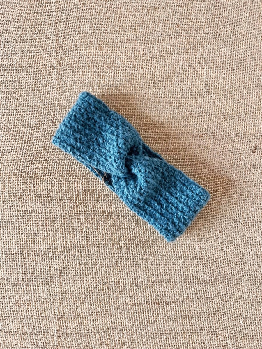 Peacock Blue Knot Head Wrap | Crocheted - Made X Hudson