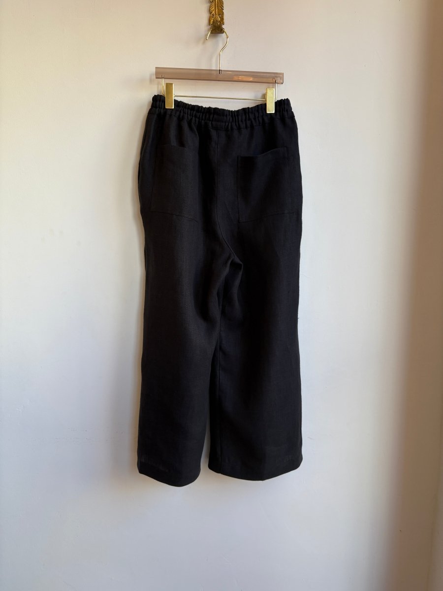 Black Linen Wide - Leg Pant - Made X Hudson