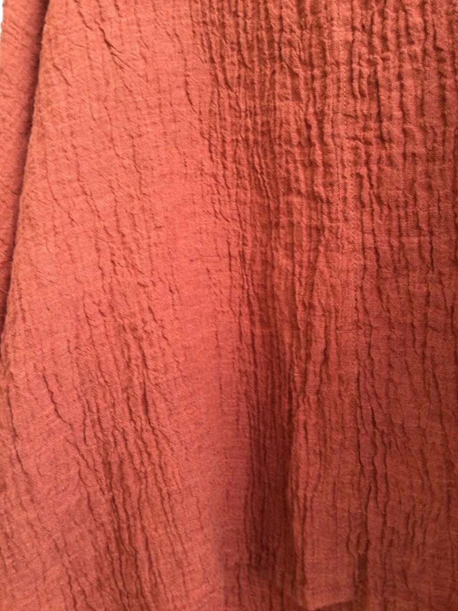 Burnt Orange Bittersweet Crinkle Gauze Studio Tee - Made X Hudson