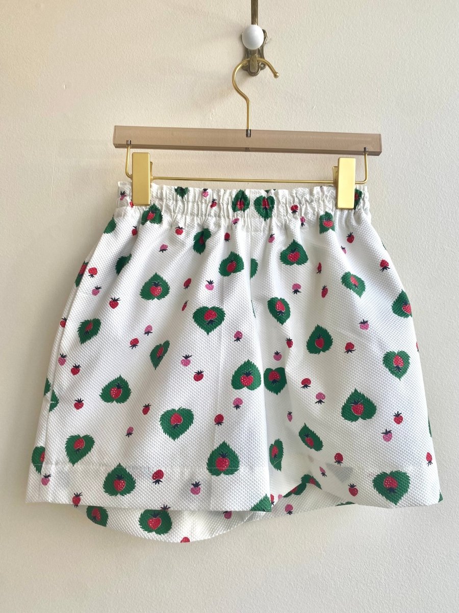 Strawberry Print Elastic Shorts - Made X Hudson