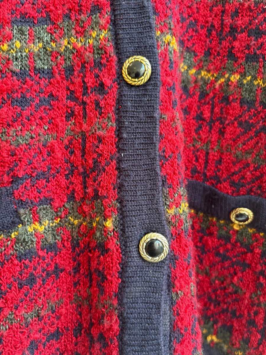 Studio | Red Tartan Cardigan (Vintage) - Made X Hudson