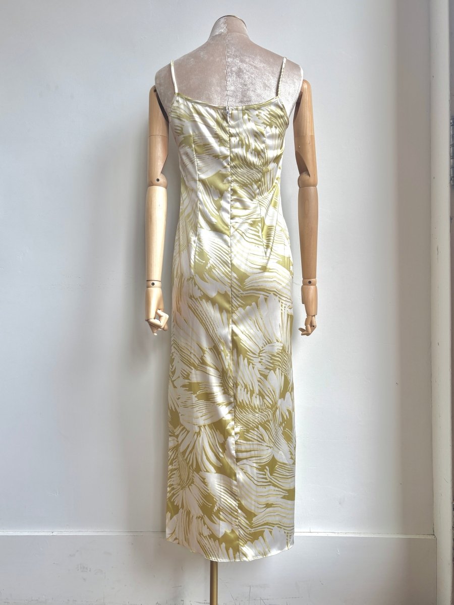 Green, Yellow & White “Mari” Slip Dress - Made X Hudson