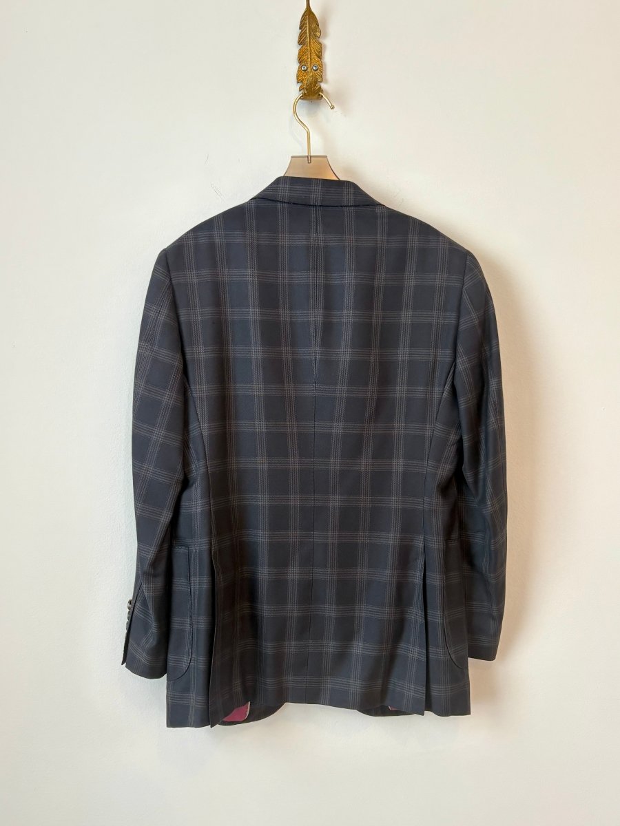 Dark Navy Plaid Blazer (Vintage) - Made X Hudson