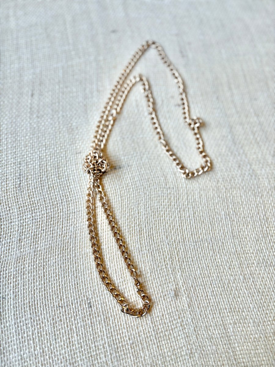 Long Costume Gold Chain Necklace (Vintage) - Made X Hudson