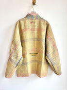 Reversible Ladhiya Quilted Jacket in Colors Mustard, Red, Blue, Orange & Dijon Yellow, Olive, Gold - Made X Hudson