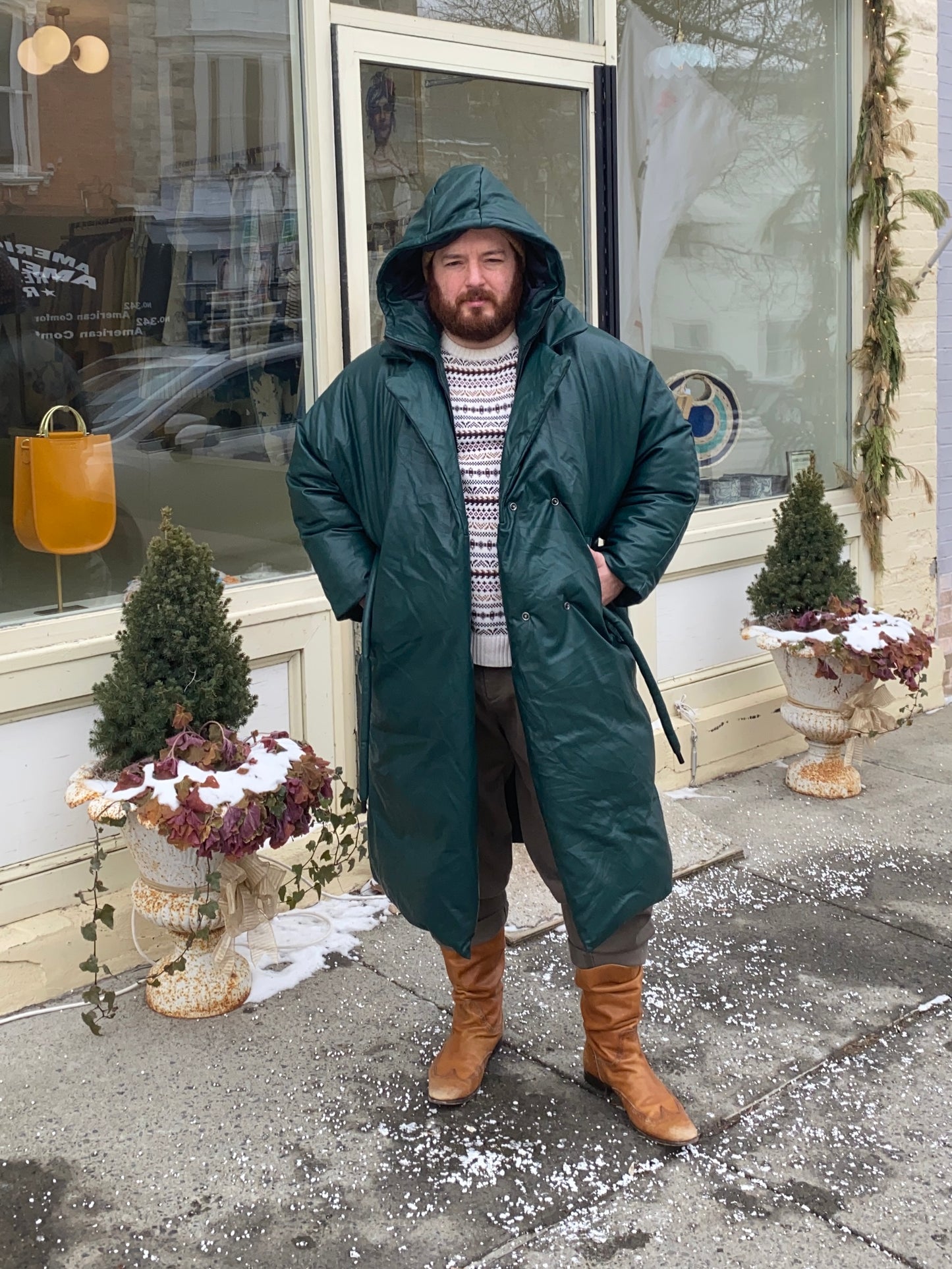 Oversized Forest Green Puffer Jacket