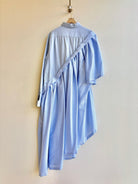 Asymmetric Shirtwaist Dress in Light Blue & Blue Gingham (Reworked) - Made X Hudson