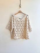 Ivory Lace 3/4 Sleeve Box Top - Made X Hudson