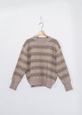 Fawn | Vera Fairisle Crew Sweater (Multiple Sizes)