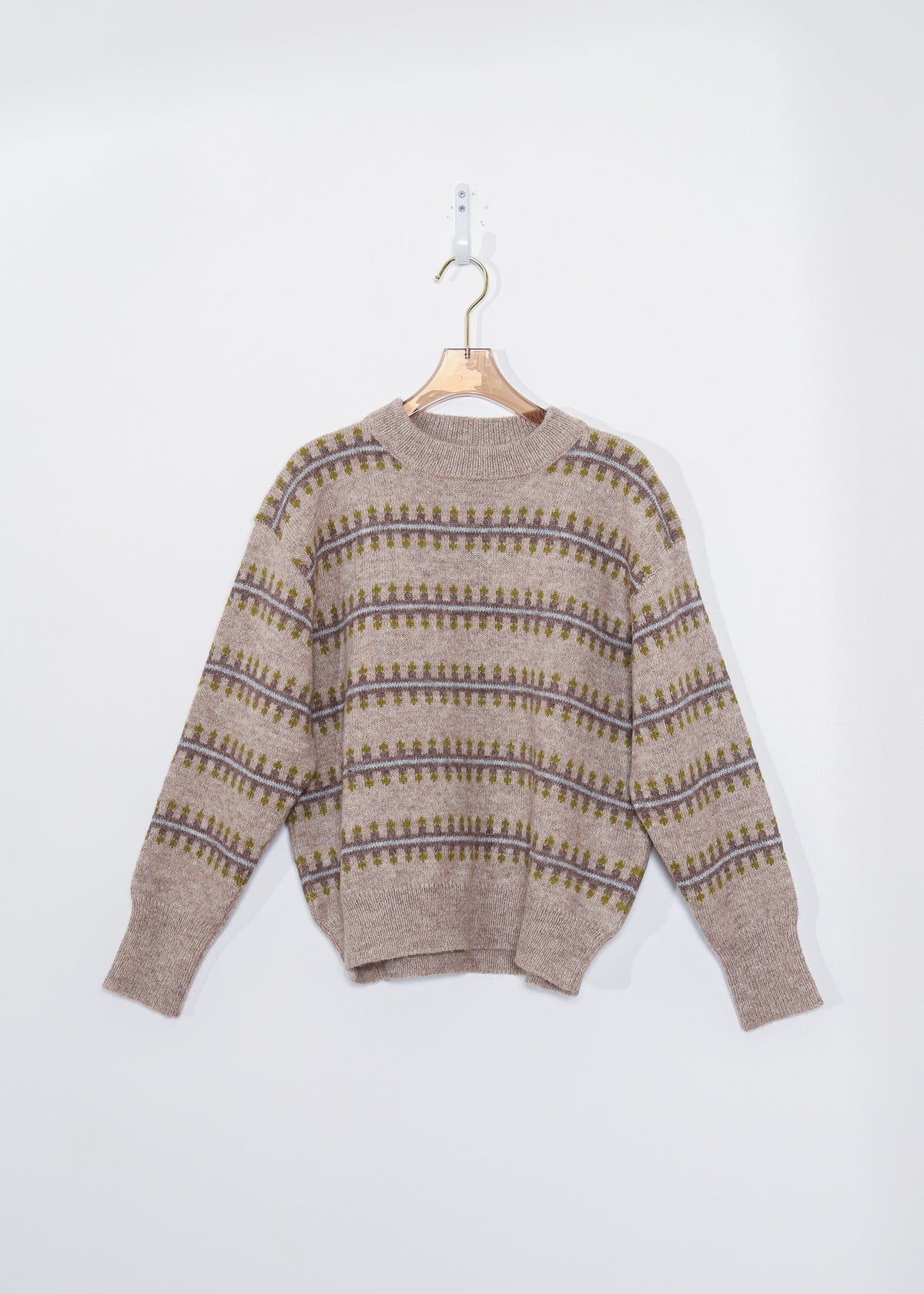 Fawn | Vera Fairisle Crew Sweater (Multiple Sizes)
