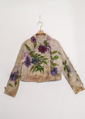 Shimmering Lilac Double Breasted Cropped Denim Jacket (Reworked) - Made X Hudson