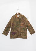 "Nicole" Green Floral Army Jacket (Reworked) - Made X Hudson