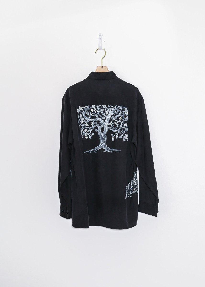 Oak and Stone Carbon Black Silk | Hand Painted (Reworked) - Made X Hudson