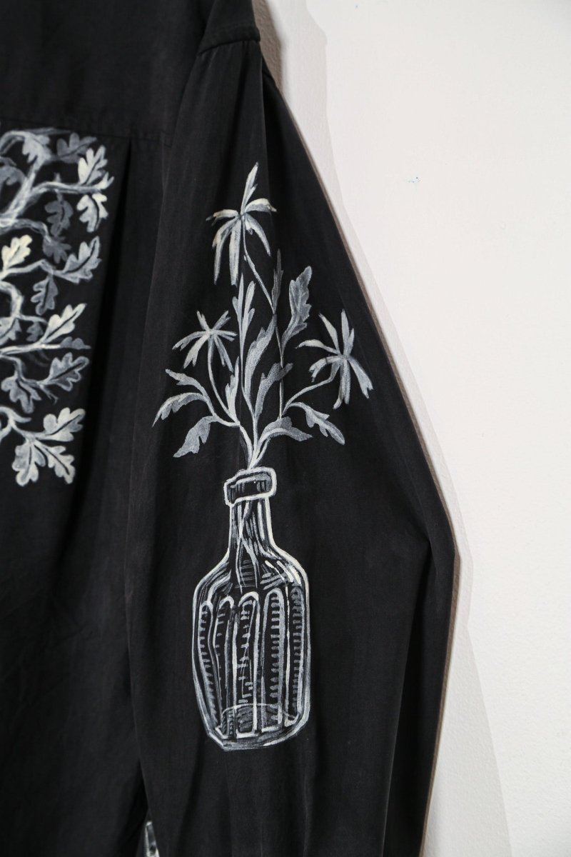 Oak and Stone Carbon Black Silk | Hand Painted (Reworked) - Made X Hudson