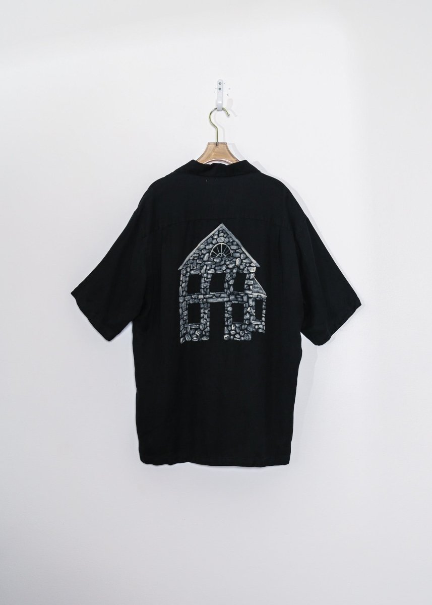 Stone Barn Jet Black Silk | Hand Painted (Reworked) - Made X Hudson