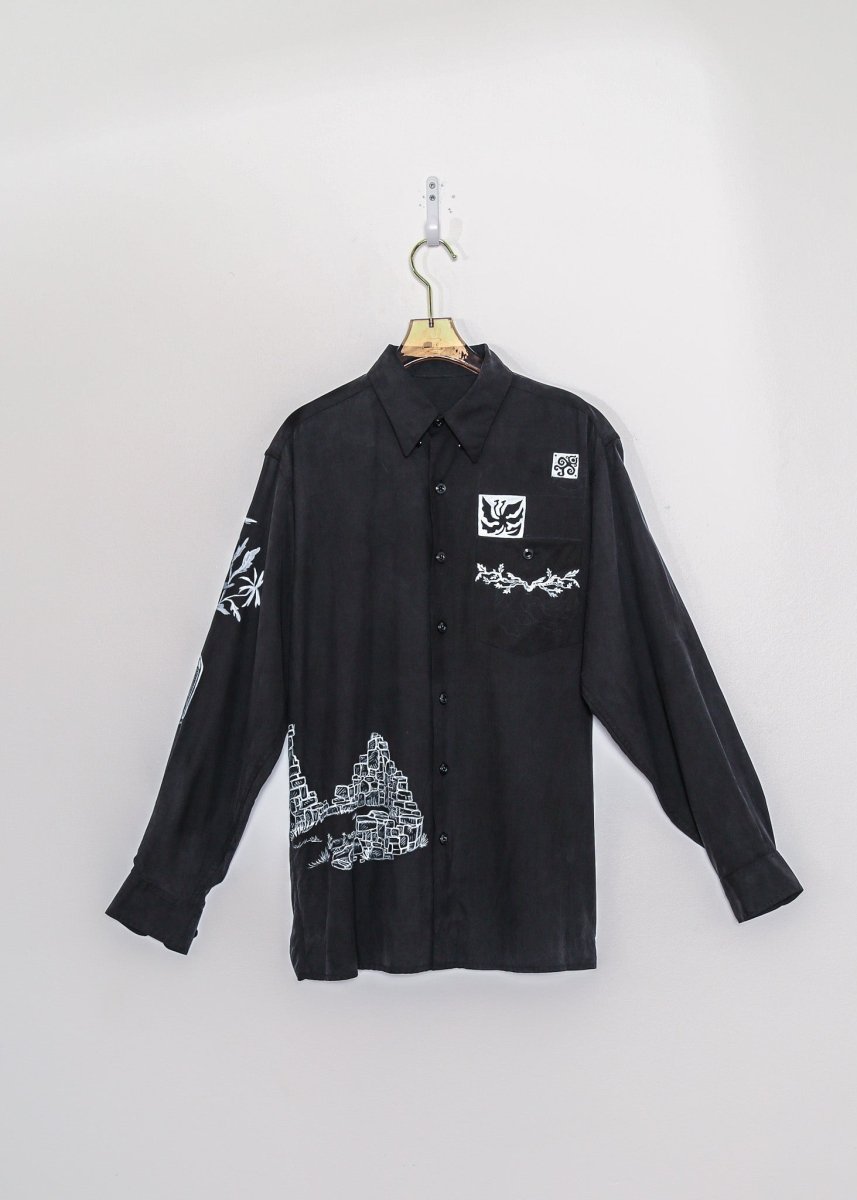 Oak and Stone Carbon Black Silk | Hand Painted (Reworked) - Made X Hudson