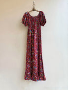 Red Wild Flower Cotton Dress (Vintage) - Made X Hudson