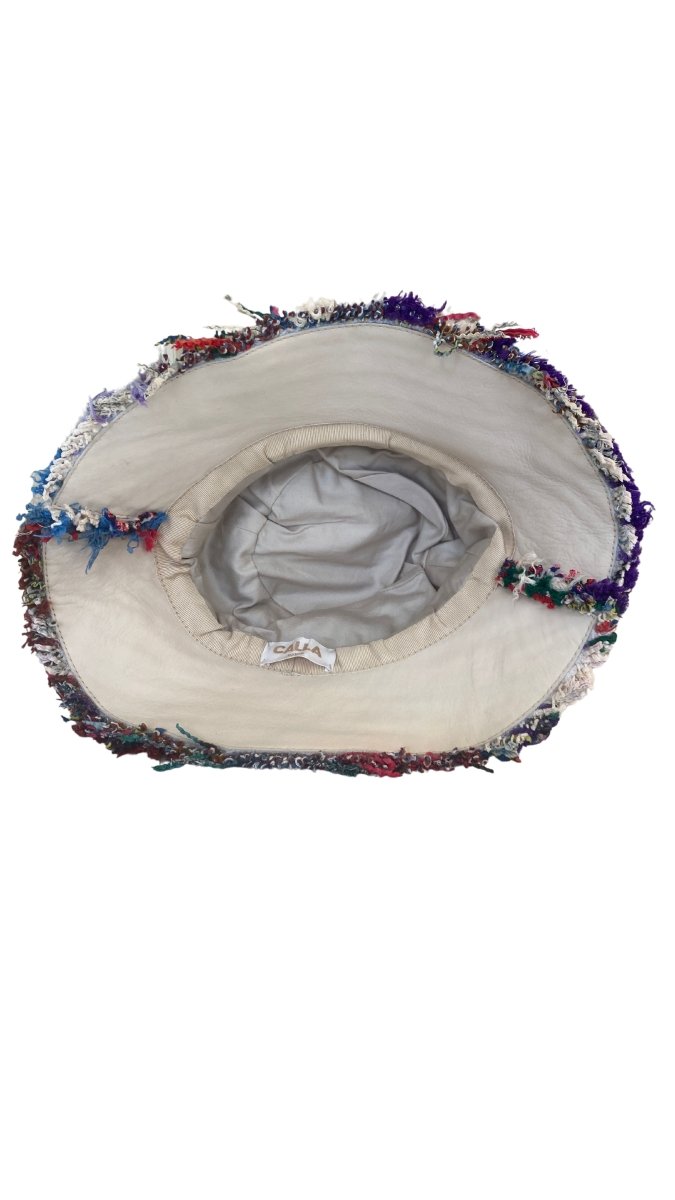 Square Print Bucket Hat in Colors White, Purple, Green, & Pink - Made X Hudson