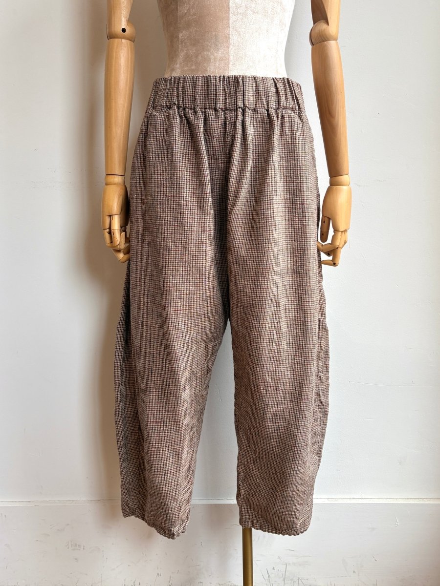 Micro Houndstooth Linen Studio Pant - Made X Hudson
