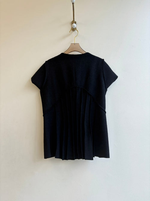 Arlea Vest | Black Wool w/ Pockets - Made X Hudson