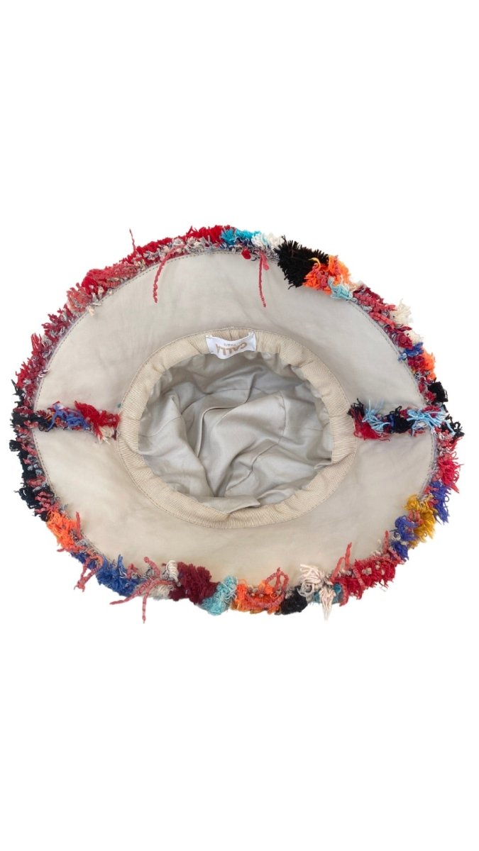 Red Bucket Hat w/ Colors Blue, White, & Orange - Made X Hudson