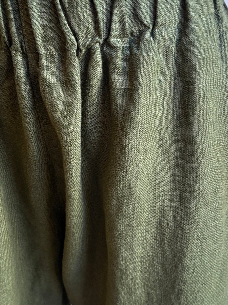 Soft Green Linen Studio Pant - Made X Hudson