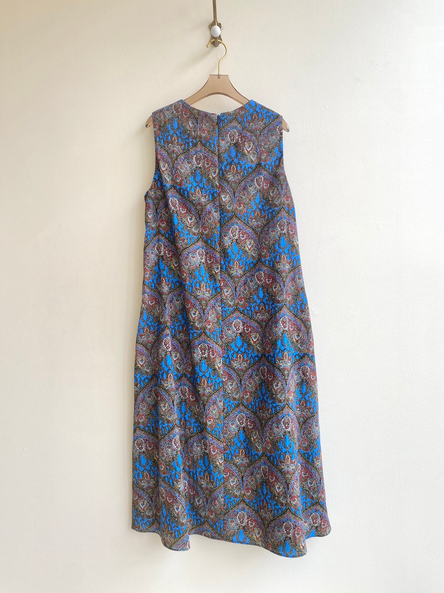 Blue Moroccan Inspired Print Chore Dress