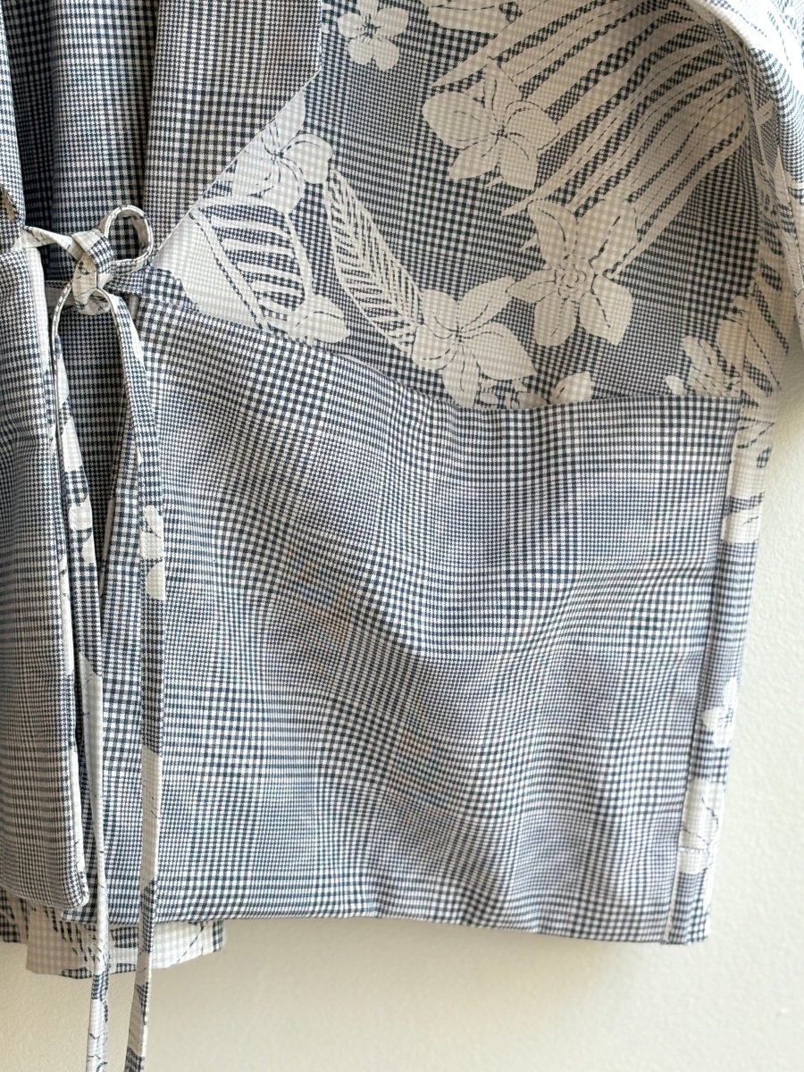 Grey & White Tropical Plaid Reversible Chore Jacket - Made X Hudson