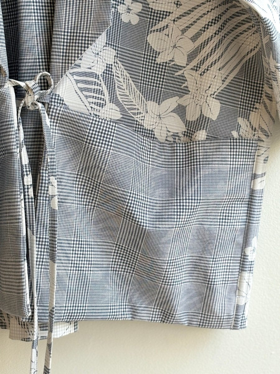 Grey & White Tropical Plaid Reversible Chore Jacket - Made X Hudson