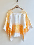 Lily of the Valley Golden Yellow Jacquard with Square Neck | Picnic Top - Made X Hudson