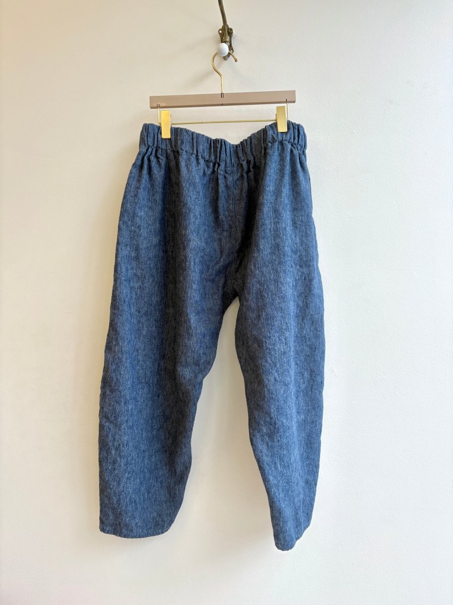 Faded Steel Blue Linen Wool Studio Pant - Made X Hudson