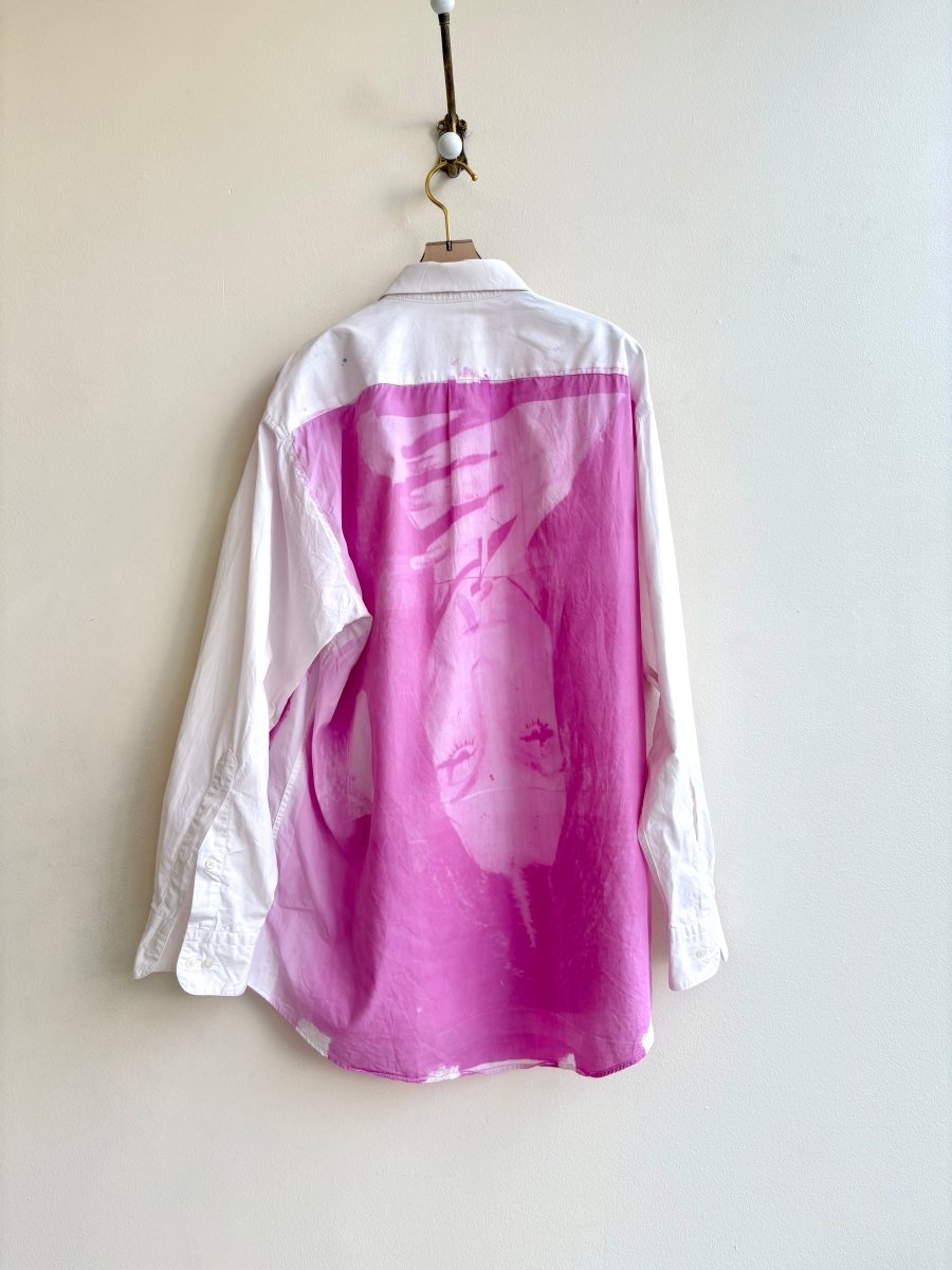Cher Pink Sun Cyanotype Button - Up Shirt (Reworked) - Made X Hudson