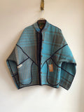 Reversible Ladhiya Quilted Jacket in Colors Green, Orange, Brown & Sky Blue, Brown, Orange - Made X Hudson