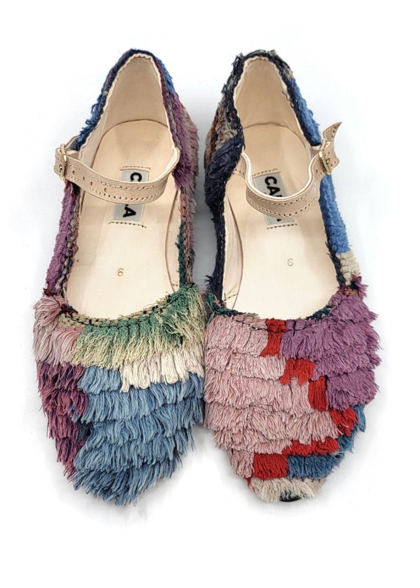 Rudi Babouche “Clarence” Mary Janes In Colors Rose, Slate, Purple, Red (Size 39) - Made X Hudson