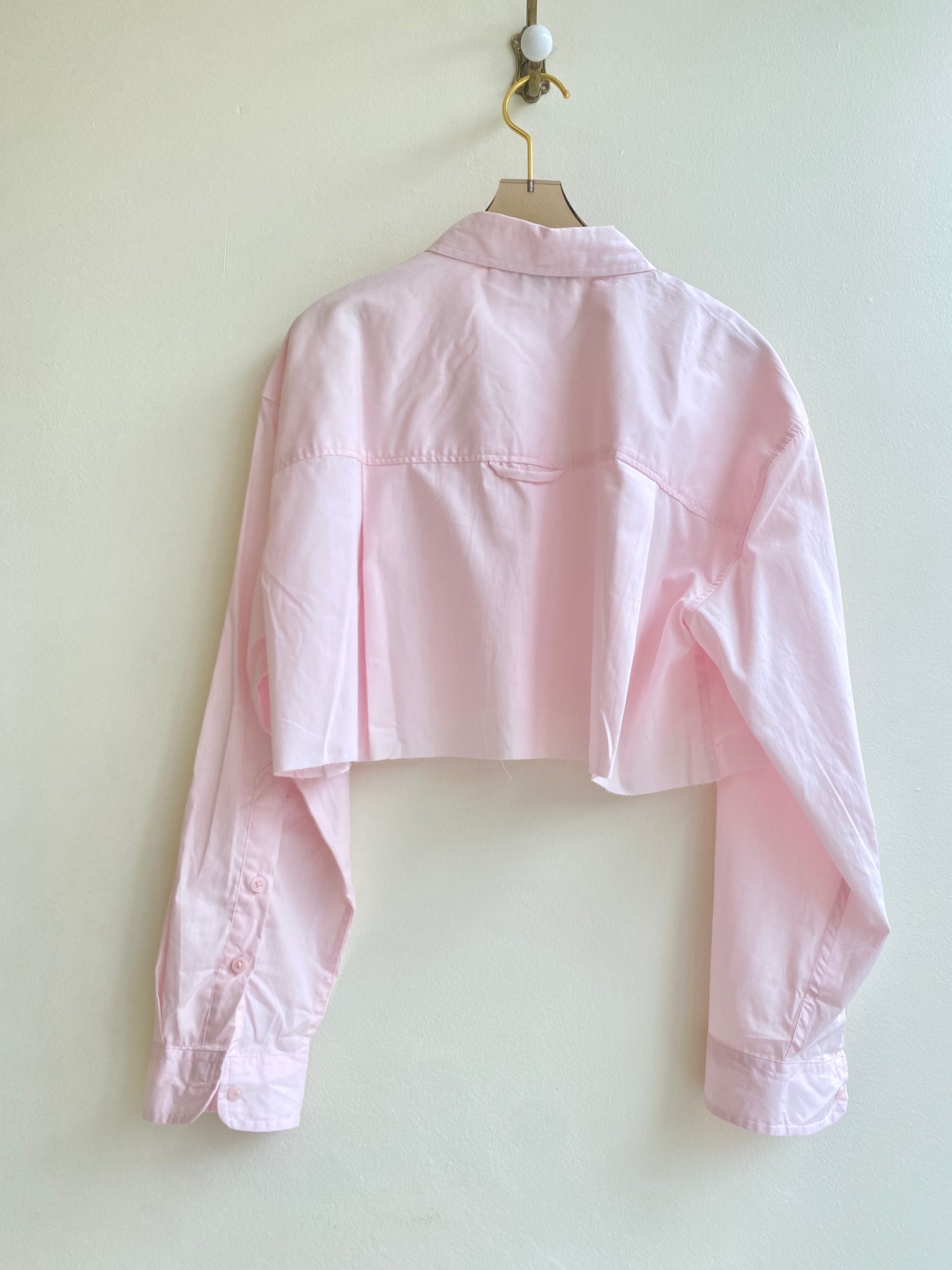 Pale Pink Annette Crop Top (Reworked)