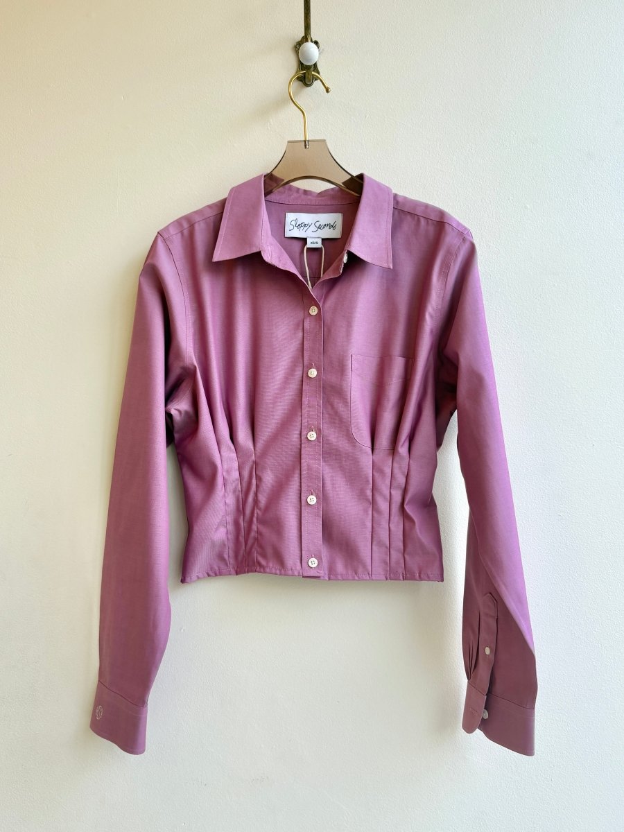 The Kevin Top | Dusty Rose Pink Top w/ Gathered Waist (Reworked) - Made X Hudson