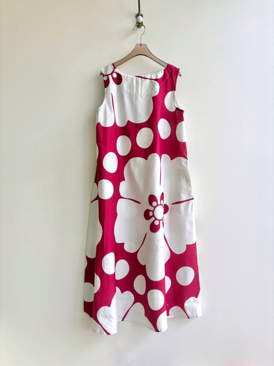 Red Pareo Sleeveless Long Dress - Made X Hudson