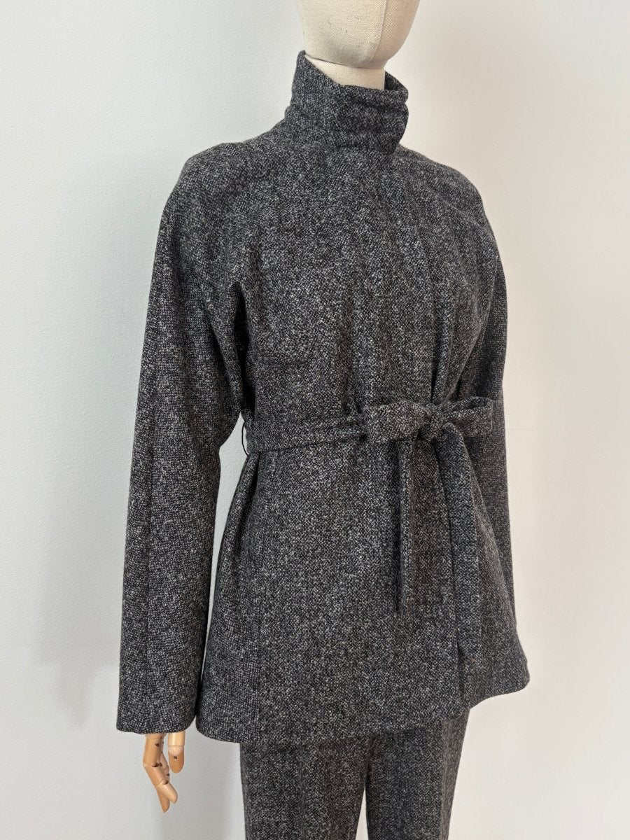 Katherine Jacket in H.S. Cashmere Boucle Sharkskin - Made X Hudson