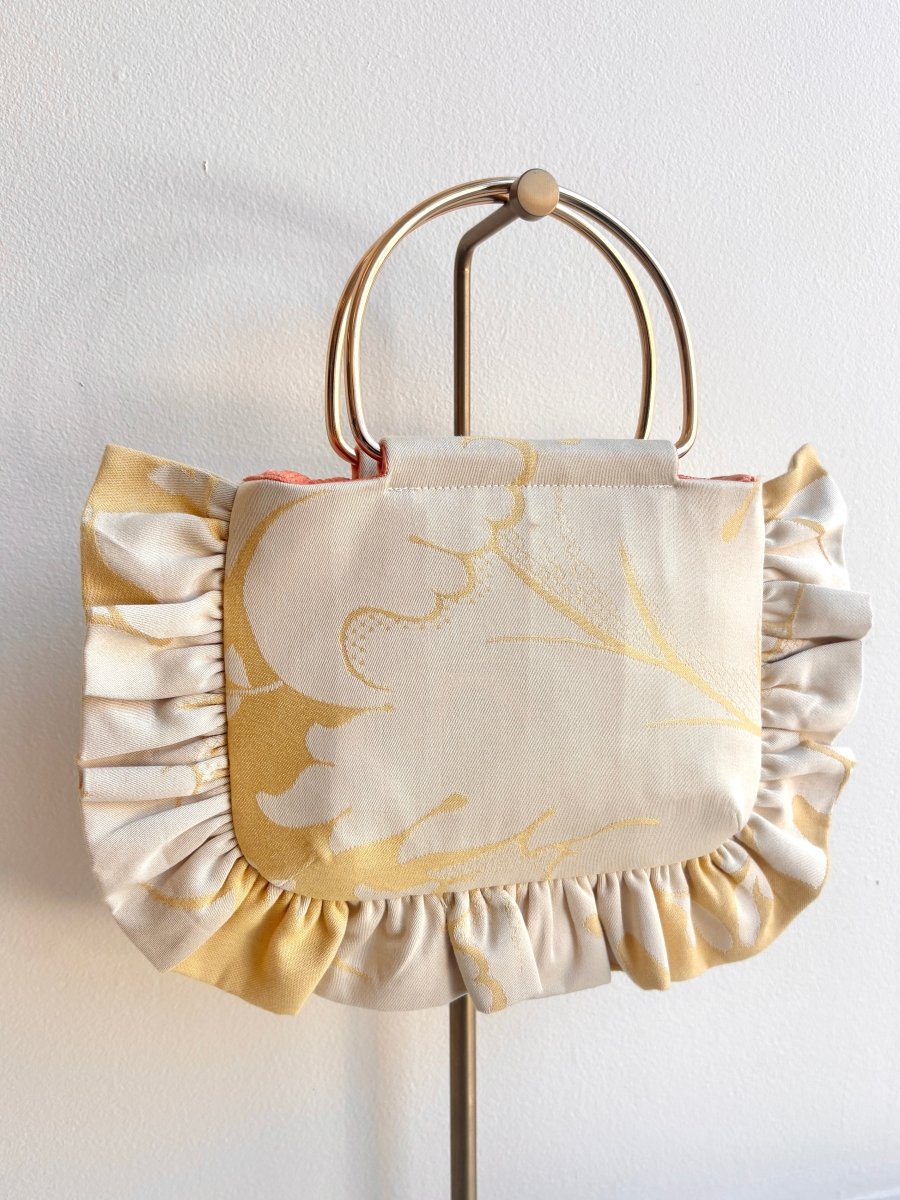 Butter Yellow Damask Minnie Ruffle Bag - Made X Hudson