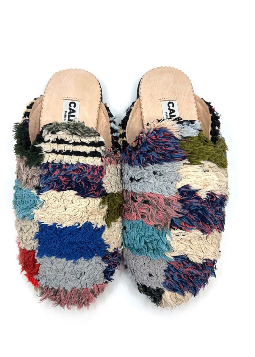 Niki Babouche “Ajax” Flats In Colors Blue, Cream, Grey, Black, Red (Size 38) - Made X Hudson